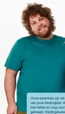 HEMA Groen Heren-T-Shirt Regular Fit aanbieding