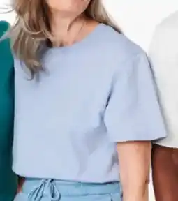 HEMA Lichtblauw Dames T-Shirt Regular Fit aanbieding