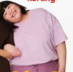 HEMA Lila Dames T Shirt Oversized Fit aanbieding