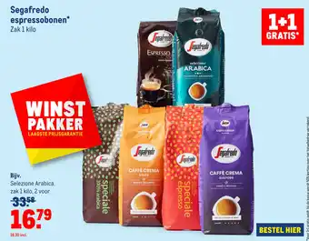 Makro Segafredo espressobonen 1 kilo aanbieding