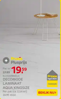 Praxis Decomode laminaat aqua kingsize aanbieding