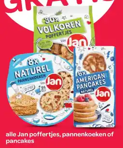 Spar alle Jan poffertjes, pannenkoeken of pancakes aanbieding