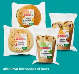 Spar alle SPAR flatbreads of buns aanbieding