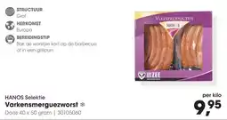 HANOS Hanos Selektie Varkensmerguezworst aanbieding
