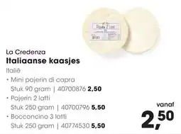 HANOS La Credenza Italiaanse Kaasjes aanbieding