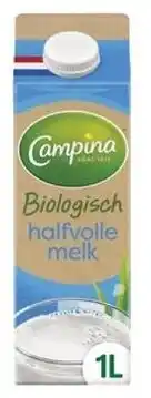HANOS Campina Biologische zuivelproducten Melk halfvol aanbieding