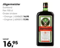 HANOS Jägermeister orange aanbieding