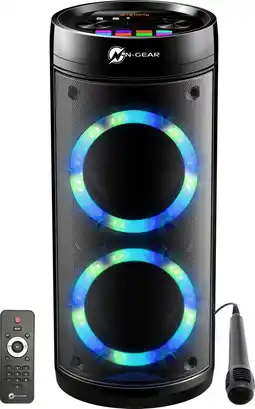 Bol.com N-GEAR LGP 26R - Draadloze Bluetooth Party Speaker - Karaoke set - 1 Microfoon - Discoverlichting aanbieding