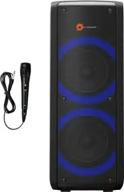 Bol.com N-GEAR LGP 72 - Karaoke Set - Bluetooth Party Speaker - Party Box met Microfoon - Zwart aanbieding