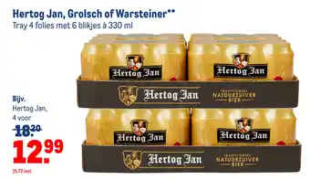 Makro Hertog Jan, Grolsch of Warsteiner aanbieding