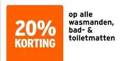 GAMMA op alle wasmanden, bad- & toiletmatten aanbieding