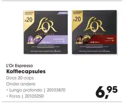 HANOS L'or espresso koffiecapsules aanbieding