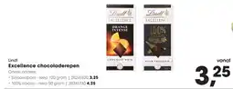 HANOS Lindt Excellence chocoladerepen aanbieding