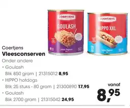 HANOS Coertjens Vleesconserven aanbieding