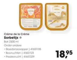 HANOS Crème de la Crème Sorbetijs aanbieding