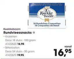 HANOS Kwekkeboom Rundvleessnacks aanbieding