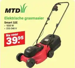 Van Cranenbroek MTD Elektrische grasmaaier Smart 32E aanbieding