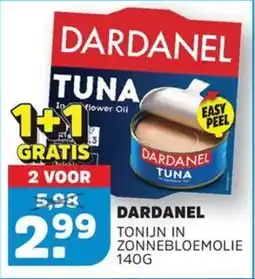 Sahan Supermarkten Dardanel Tonijn in Zonnebloemolie aanbieding