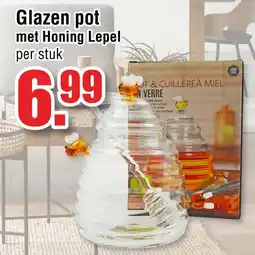 Ter Huurne Holland Markt Glazen pot met Honing Lepel aanbieding
