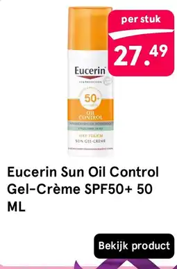 Etos Eucerin Sun Oil Controlb Gel-Crème SPF50+ 50 aanbieding