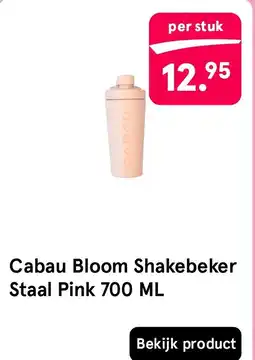 Etos Cabau Bloom Shakebeker Staal Pink aanbieding