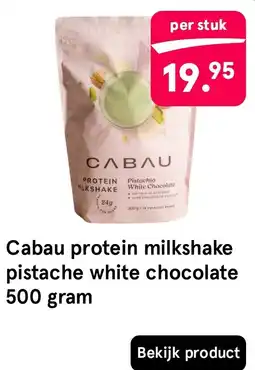 Etos Cabau protein milkshake pistache white chocolate aanbieding