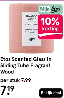 Etos Etos Scented Glass In Sliding Tube Fragrant Wood aanbieding