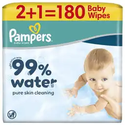 Etos Pampers 99% Water Billendoekjes 3x60 stuks aanbieding