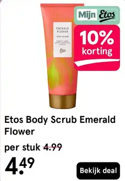 Etos Etos Body Scrub Emerald Flower aanbieding