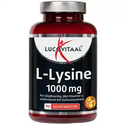 Etos Lucovitaal L-Lysine 1000 mg Kauwtabletten 90 stuks aanbieding