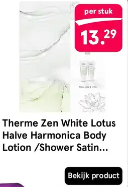 Etos Therme Zen White Lotus Halve Harmonica Body Lotion/Shower Satin aanbieding