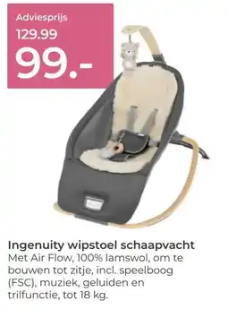 Prenatal Ingenuity wipstoel schaapvacht aanbieding