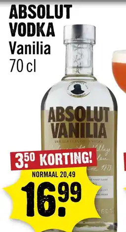 Dirck 3 Absolut vodka vanilia aanbieding