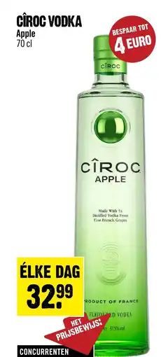 Dirck 3 Cîroc vodka apple aanbieding