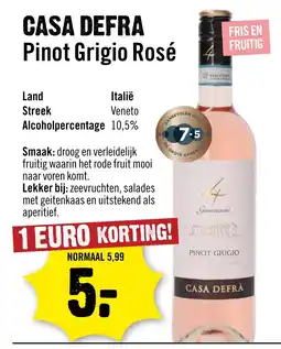 Dirck 3 Casa defra pinot grigio rosé aanbieding