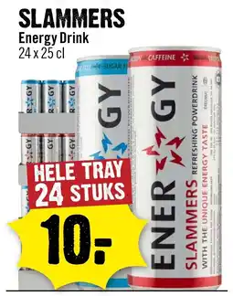 Dirck 3 Slammers energy drink aanbieding