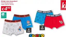Kik Super Mario Kinder Retro Boxershort aanbieding