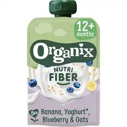 Etos Organix Nutri Fiber Banaan, Yoghurt, Bosbes & Oats Bio 100GR aanbieding