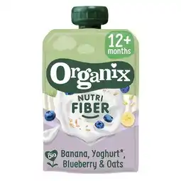 Etos Organix Nutri Fiber Banaan, Yoghurt, Bosbes & Oats Bio 100GR aanbieding