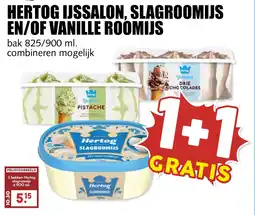 De Boerenschuur Hertog Ijssalon, Slagroomijs En /of Vanille Roomijs aanbieding