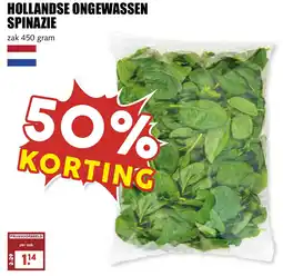 De Boerenschuur Hollandse Ongewassen Spinazie aanbieding
