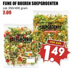 De Boerenschuur Fijne of Boeren Soepgroenten aanbieding
