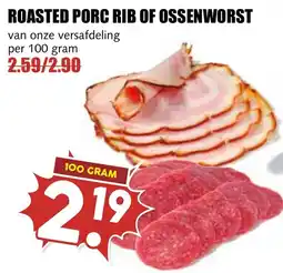 De Boerenschuur Roasted Porc Rib of Ossenworst aanbieding