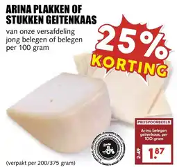 De Boerenschuur Arina Plakken of Stukken Geitenkaas aanbieding