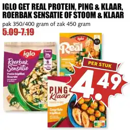 De Boerenschuur Iglo Get Real Protein, Ping & Klaar, Roerbak Sensatie of Stoom & Klaar aanbieding