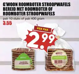 De Boerenschuur G’woon Roomboter Stroopwafels Bereid met Roomboter of Roomboter Stroopwafels aanbieding