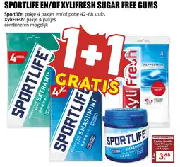 De Boerenschuur Sportlife en/of Xylifresh Sugar Free Gums aanbieding