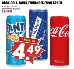 De Boerenschuur Coca-Cola, Fanta, Fernandes en/of Sprite aanbieding