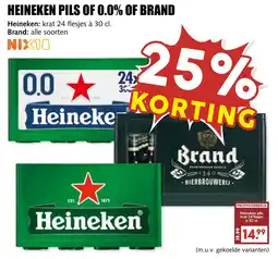 De Boerenschuur Heineken Pils of 0.0% of Brand aanbieding