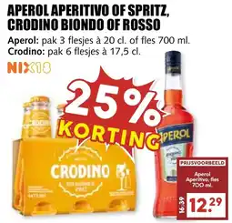 De Boerenschuur Aperol Aperitivo of Spritz, Crodino Biondo of Rosso aanbieding